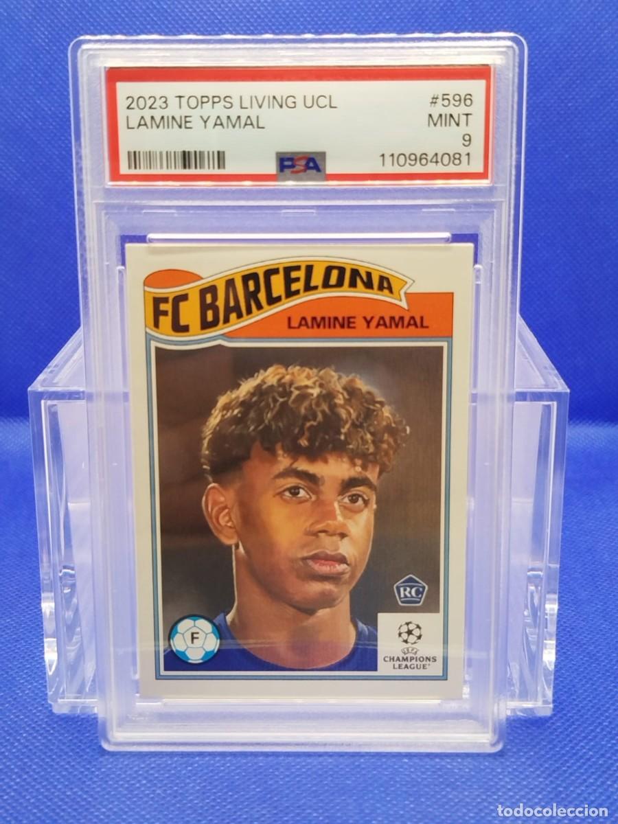 Figurine di Calcio: PSA 9 #596 LAMINE YAMAL RC 2023 2024 TOPPS LIVING SET 23 24 FC BARCELONA 1/8823