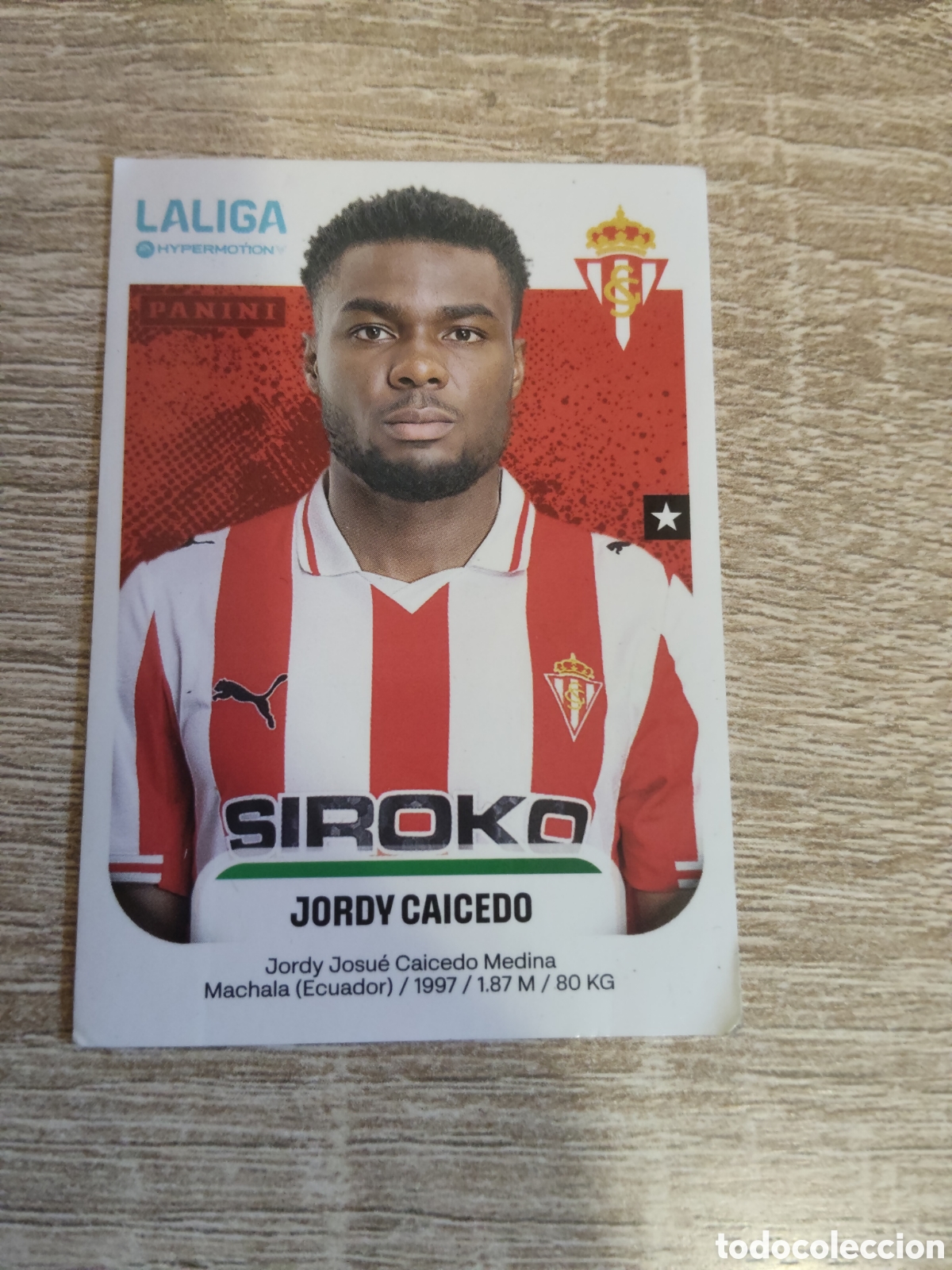 Cromos de Futebol: Panini la liga hypermotion 2025 2026 25 26 379 A Jordy Caicedo Sporting de Gij&oacute;n