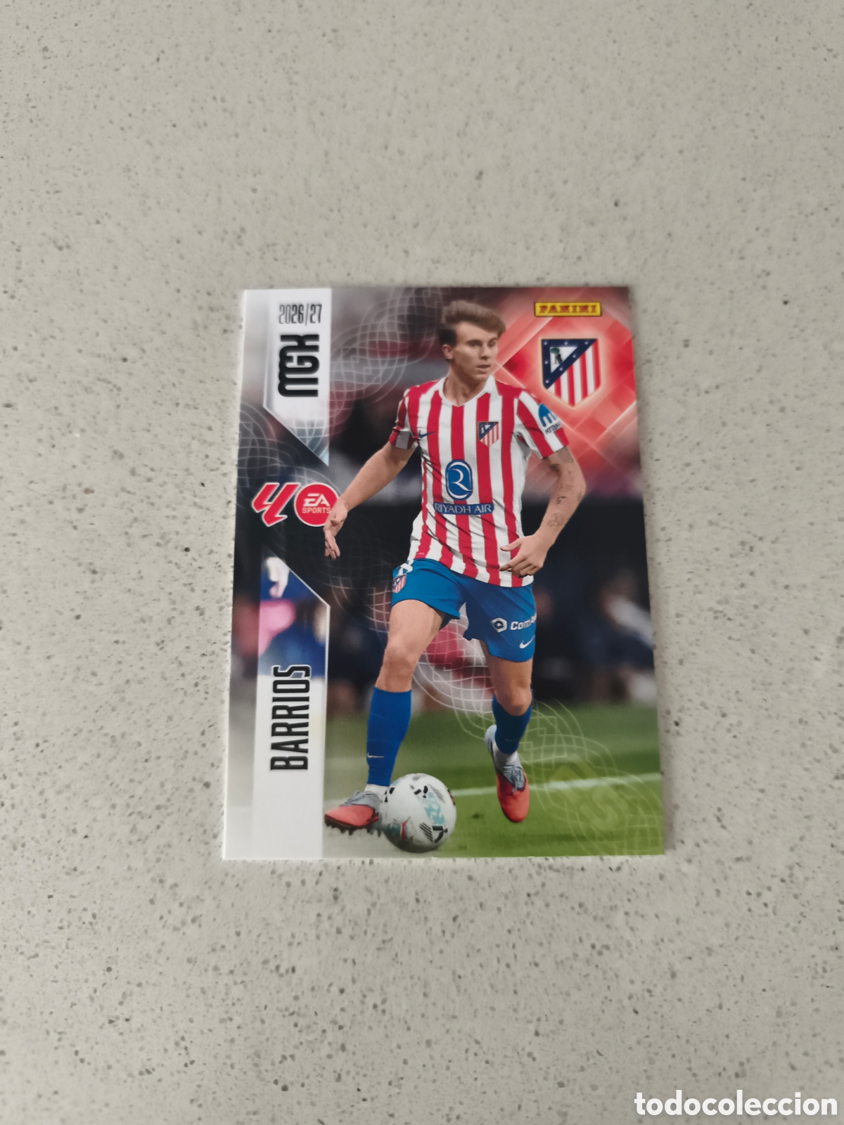 Football Stickers: CARTA N&Uacute;MERO 65 BARRIOS ATL&Eacute;TICO DE MADRID. MEGACRACKS 26/27. PANINI.