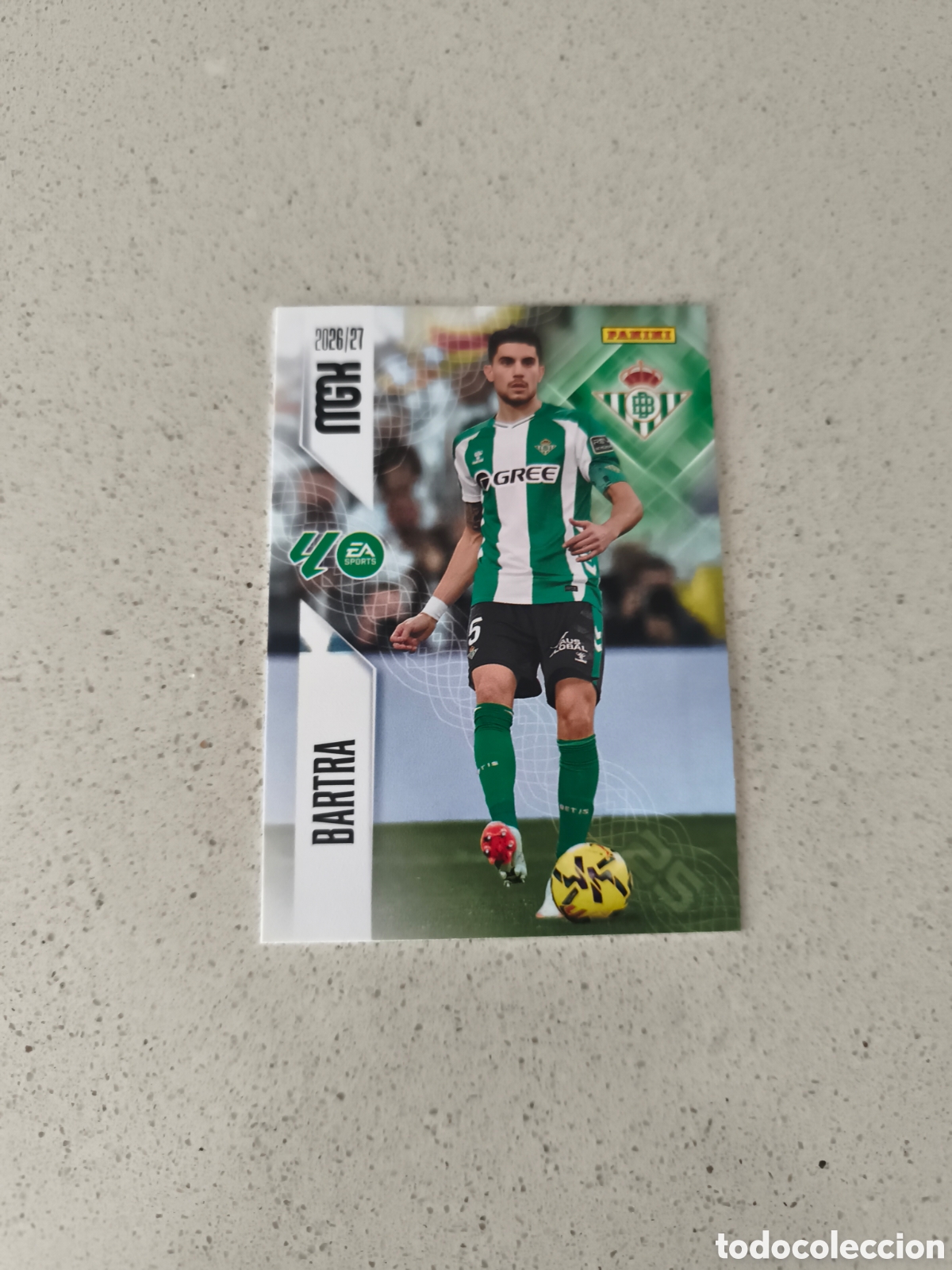 Football Stickers: CARTA N&Uacute;MERO 95 BARTRA BETIS. MEGACRACKS 26/27. PANINI.