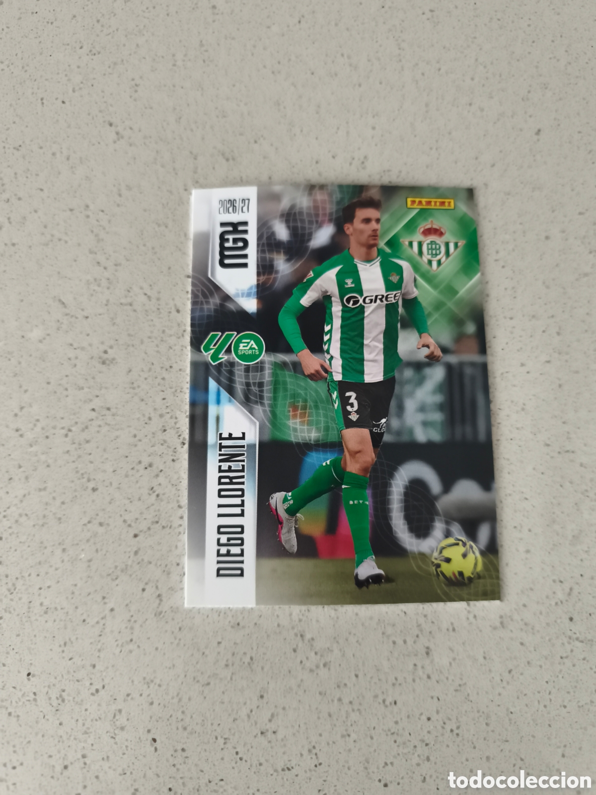 Cromos de f&uacute;tbol: CARTA N&Uacute;MERO 96 DIEGO LLORENTE BETIS. MEGACRACKS 26/27. PANINI.