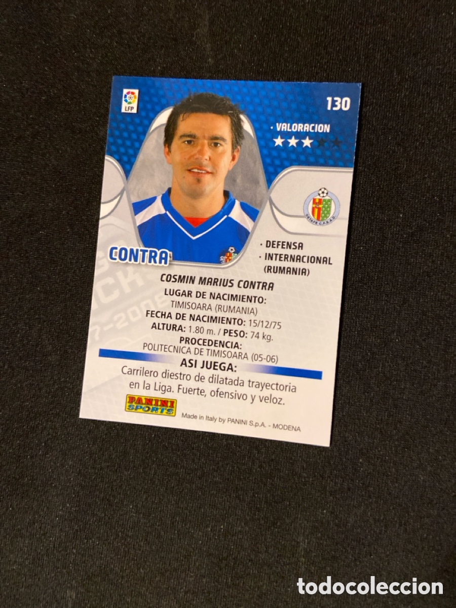 Cromos de f&uacute;tbol: CONTRA 130 (GETAFE) PANINI MEGACRACKS 2007-2008 07 08 CROMO CARTA M-3 - Foto 2