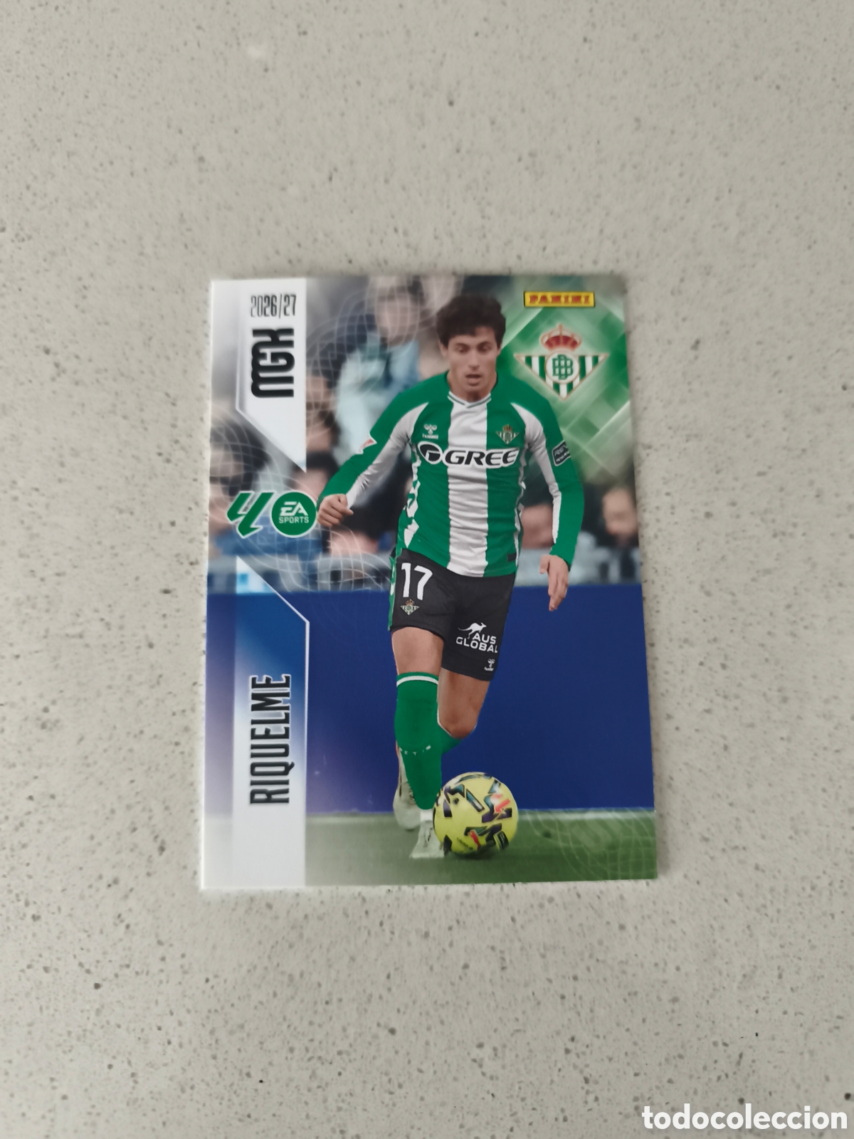 Cromos de f&uacute;tbol: CARTA N&Uacute;MERO 105 RIQUELME BETIS. MEGACRACKS 26/27. PANINI.
