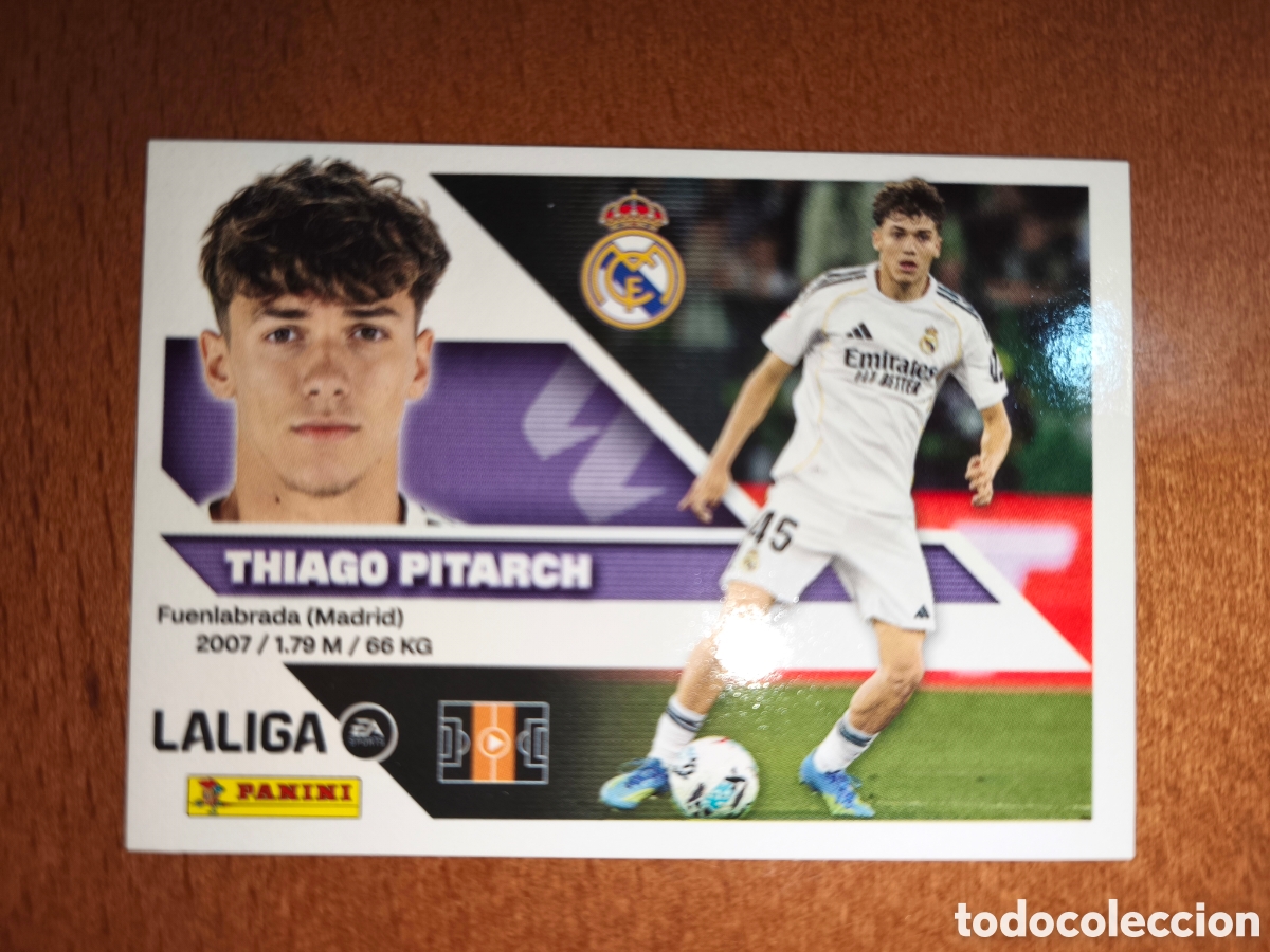 Cromos de f&uacute;tbol: Thiago Pitarch n&deg;15B liga este 26/27 Real Madrid
