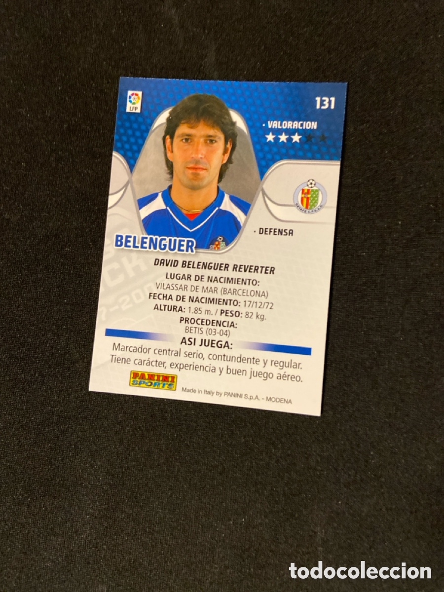 Cromos de f&uacute;tbol: BELENGUER 131 (GETAFE) MEGA - Foto 2