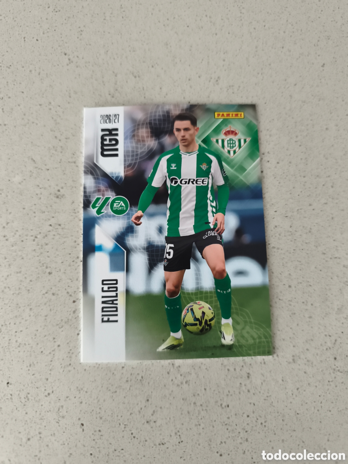 Cromos de f&uacute;tbol: CARTA N&Uacute;MERO 101 FIDALGO BETIS. MEGACRACKS 26/27. PANINI.