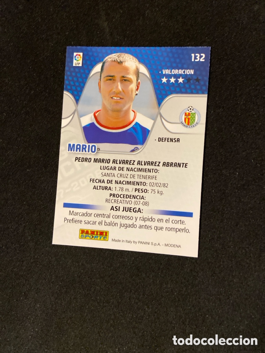 Cromos de f&uacute;tbol: MARIO 132 (GETAFE) MEGA - Foto 2