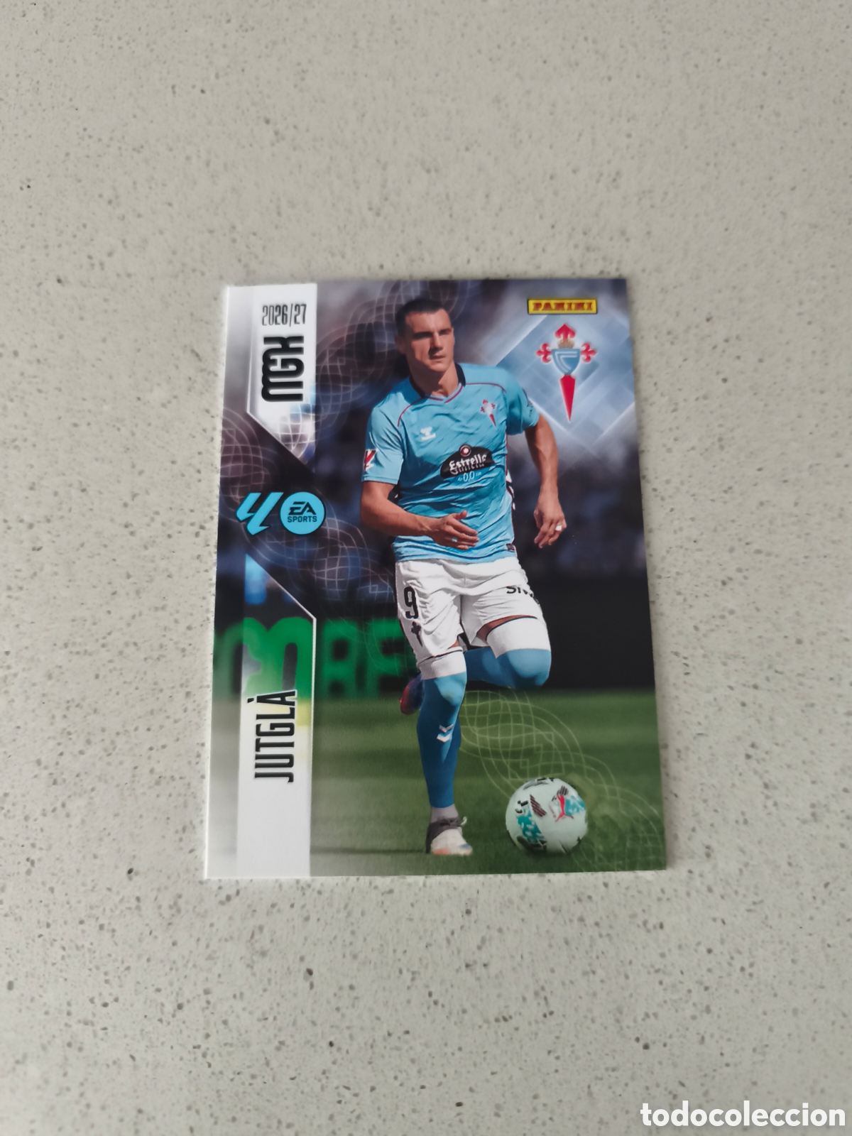 Cromos de f&uacute;tbol: CARTA N&Uacute;MERO 126 JUTGL&Aacute; CELTA DE VIGO. MEGACRACKS 26/27. PANINI.