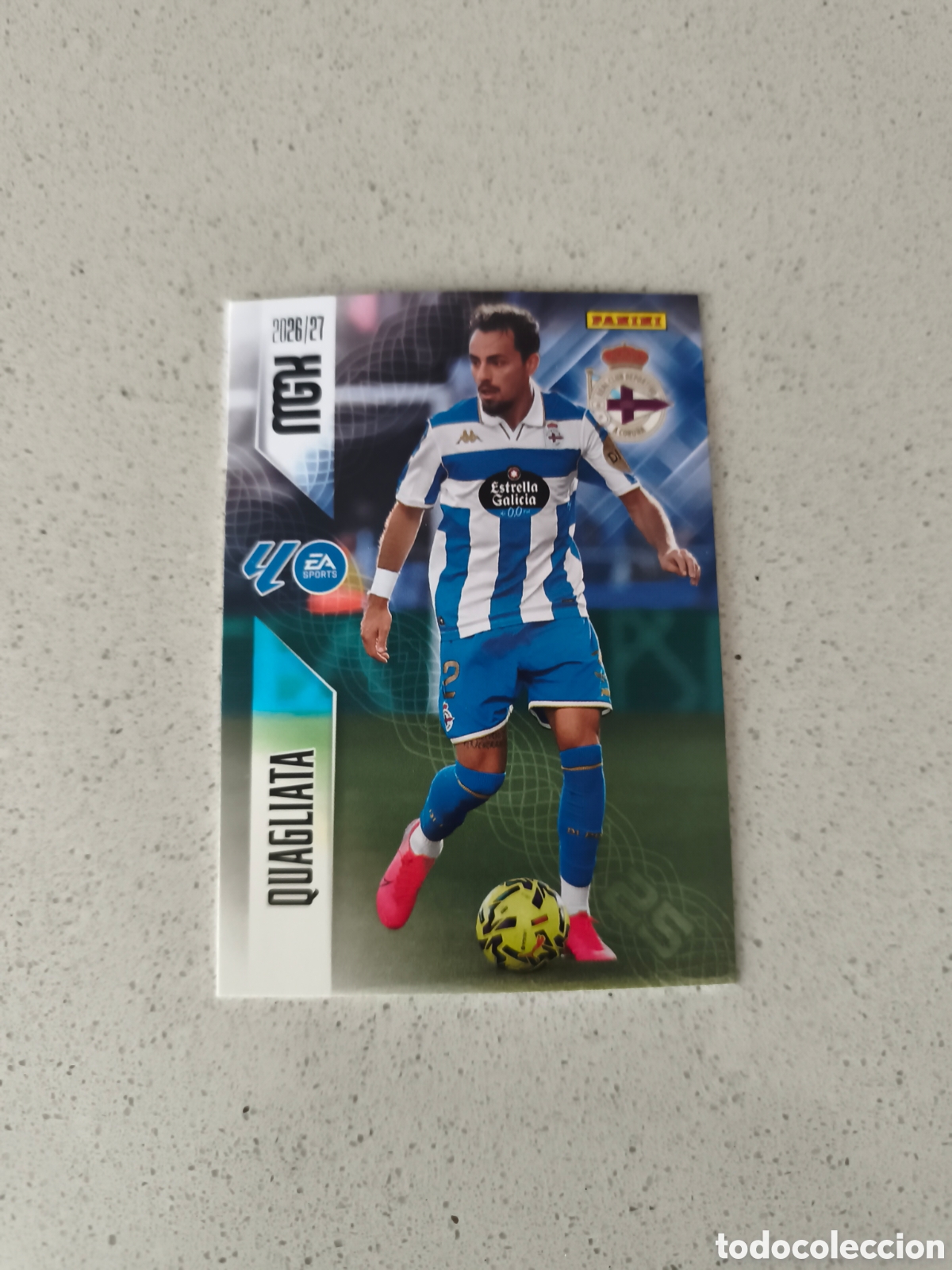 Cromos de f&uacute;tbol: CARTA N&Uacute;MERO 135 QUAGLIATA DEPORTIVO DE LA CORU&Ntilde;A. MEGACRACKS 26/27. PANINI.