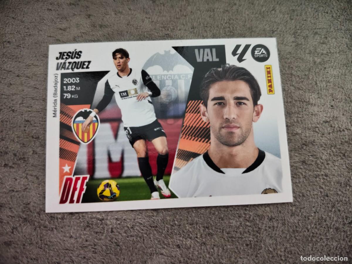 Cromos de f&uacute;tbol: Cromo 9B JES&Uacute;S V&Aacute;ZQUEZ VALENCIA CF. Colecci&oacute;n LALIGA F&uacute;tbol 2025-2026 PANINI Nuevo