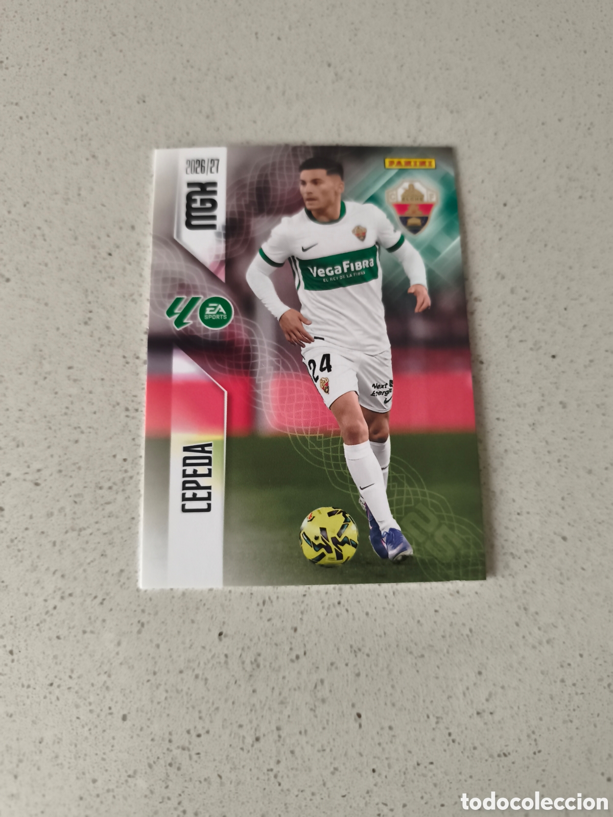 Cromos de f&uacute;tbol: CARTA N&Uacute;MERO 162 CEPEDA ELCHE. MEGACRACKS 26/27. PANINI.