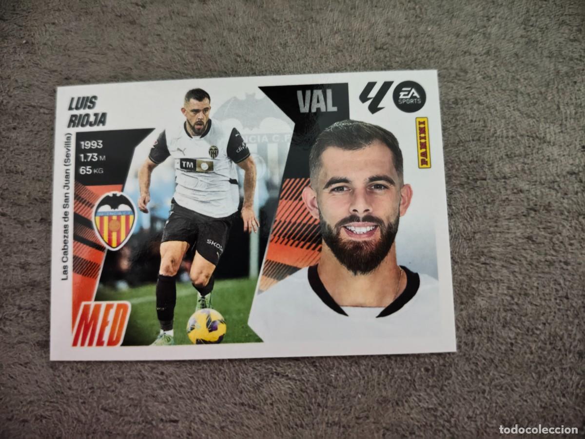 Cromos de f&uacute;tbol: Cromo 16 LUIS RIOJA VALENCIA CF. Colecci&oacute;n LALIGA F&uacute;tbol 2025-2026 PANINI Nuevo