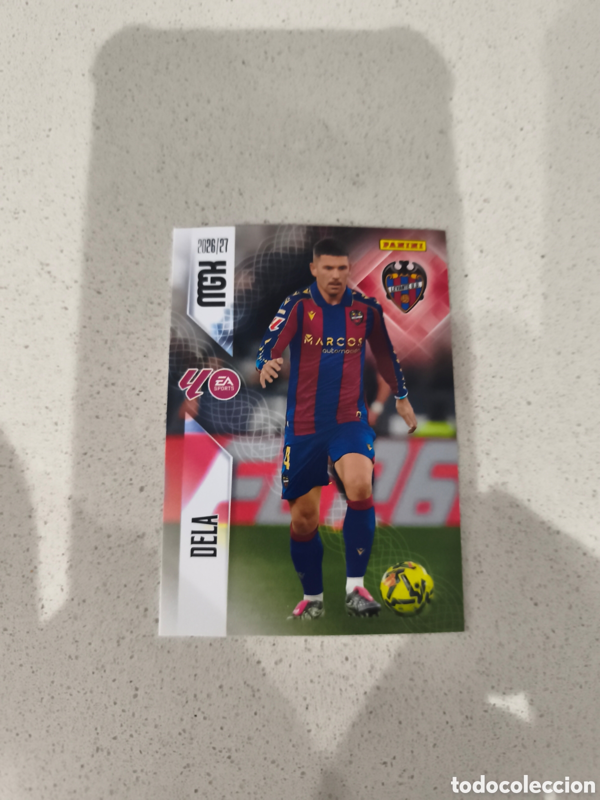 Cromos de f&uacute;tbol: CARTA N&Uacute;MERO 203 DELA LEVANTE. MEGACRACKS 26/27. PANINI.