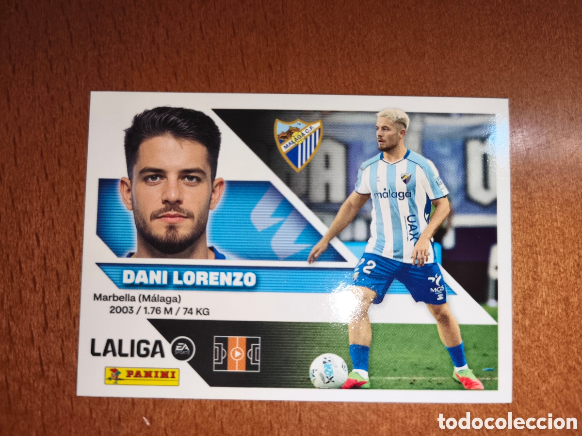 Cromos de f&uacute;tbol: Dani Lorenzo n&deg;12 liga este 26/27 M&aacute;laga