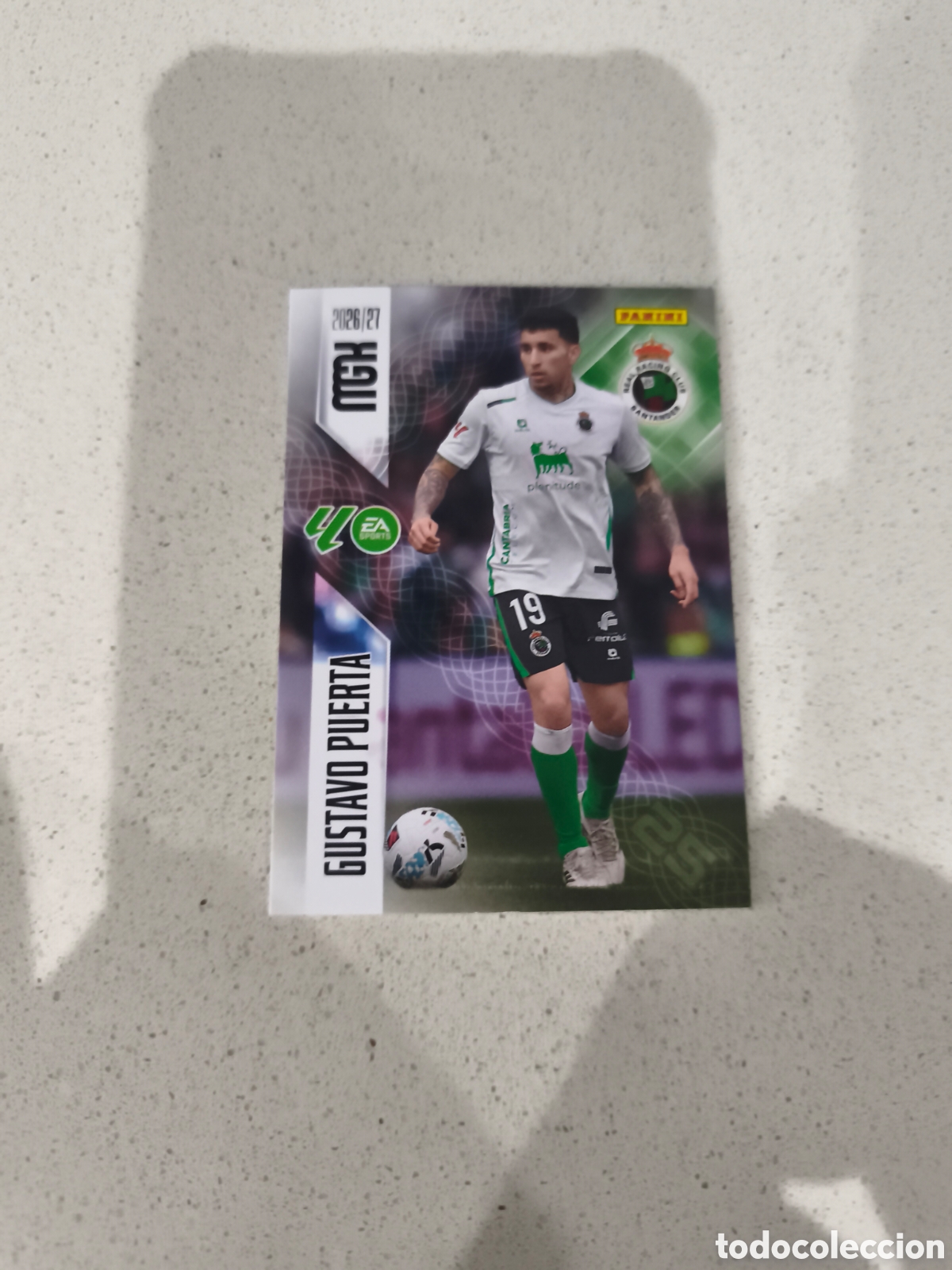 Cromos de f&uacute;tbol: CARTA N&Uacute;MERO 281 GUSTAVO PUERTA RACING DE SANTANDER. MEGACRACKS 26/27. PANINI.