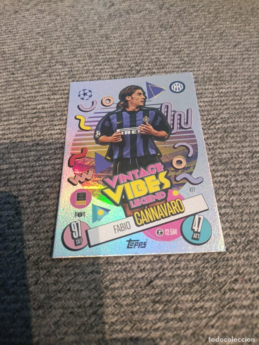 Cromos de f&uacute;tbol: Vintage Vides Legend Cannavaro Inter de Mil&aacute;n champions league 24/25
