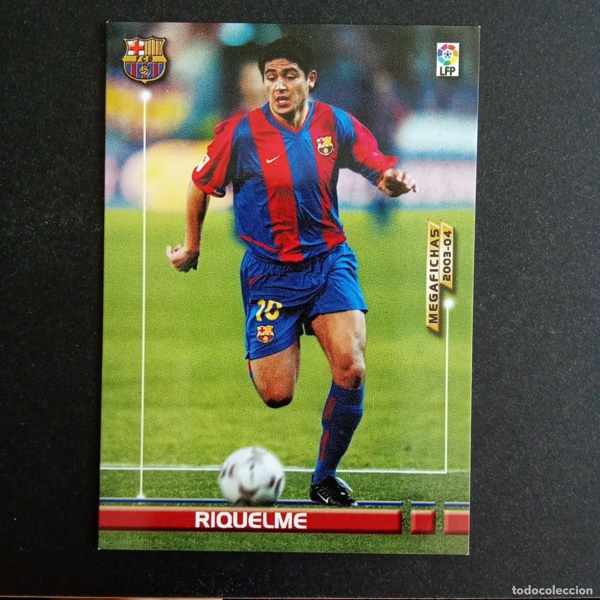 Cromos de f&uacute;tbol: 68 RIQUELME BARCELONA LIGA 2003 2004 03 04 MEGAFICHAS PANINI