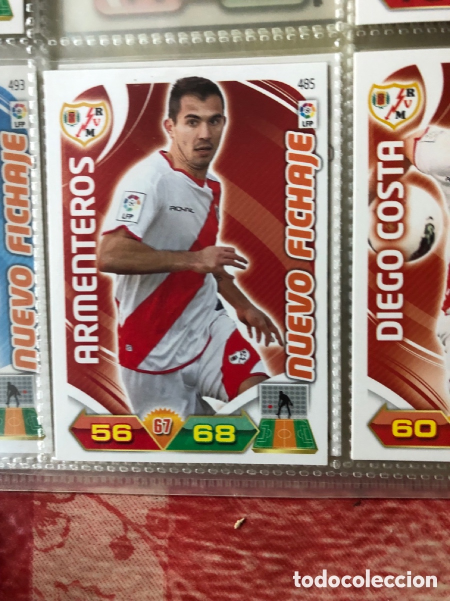 Cromos de f&uacute;tbol: L2 ARMENTEROS RAYO VALLECANO 485 NUEVO FICHAJE PANINI ADRENALYN XL LIGA 2011/2012 11 12