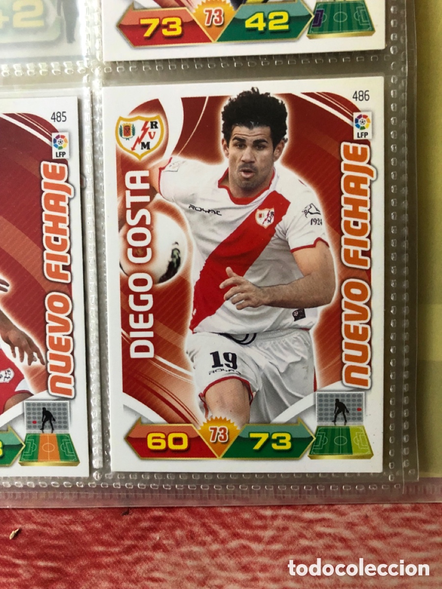 Cromos de f&uacute;tbol: 486 DIEGO COSTA - RAYO VALLECANO NUEVO FICHAJE ADRENALYN XL 2011 2012 PANINI 11 12