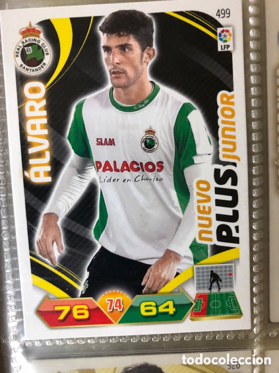 Football Stickers: L2 ALVARO RACING DE SANTANDER 499 NUEVO PLUS JUNIOR PANINI ADRENALYN XL LIGA 2011/2012 11 12