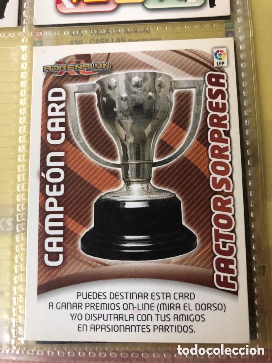 Cromos de f&uacute;tbol: Adrenalyn XL 2011/2012 11/12 Campe&oacute;n Card Factor Sorpresa