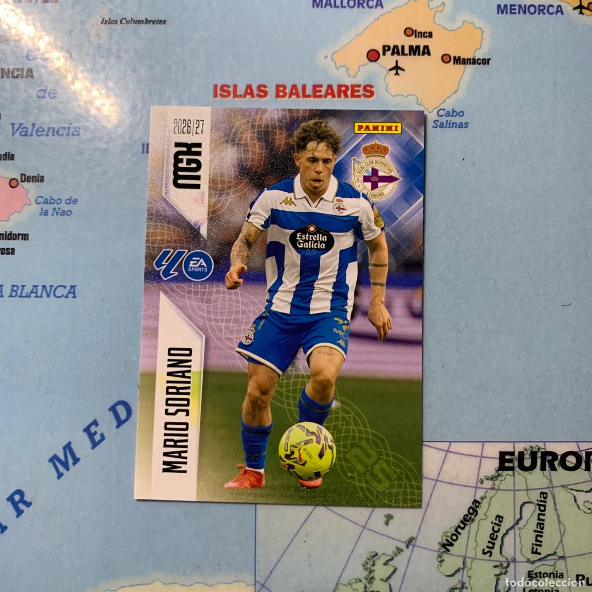 Cromos de f&uacute;tbol: Mario Soriano numero 138 del deportivo de La Coru&ntilde;a megacracks 26-27 2026-2027