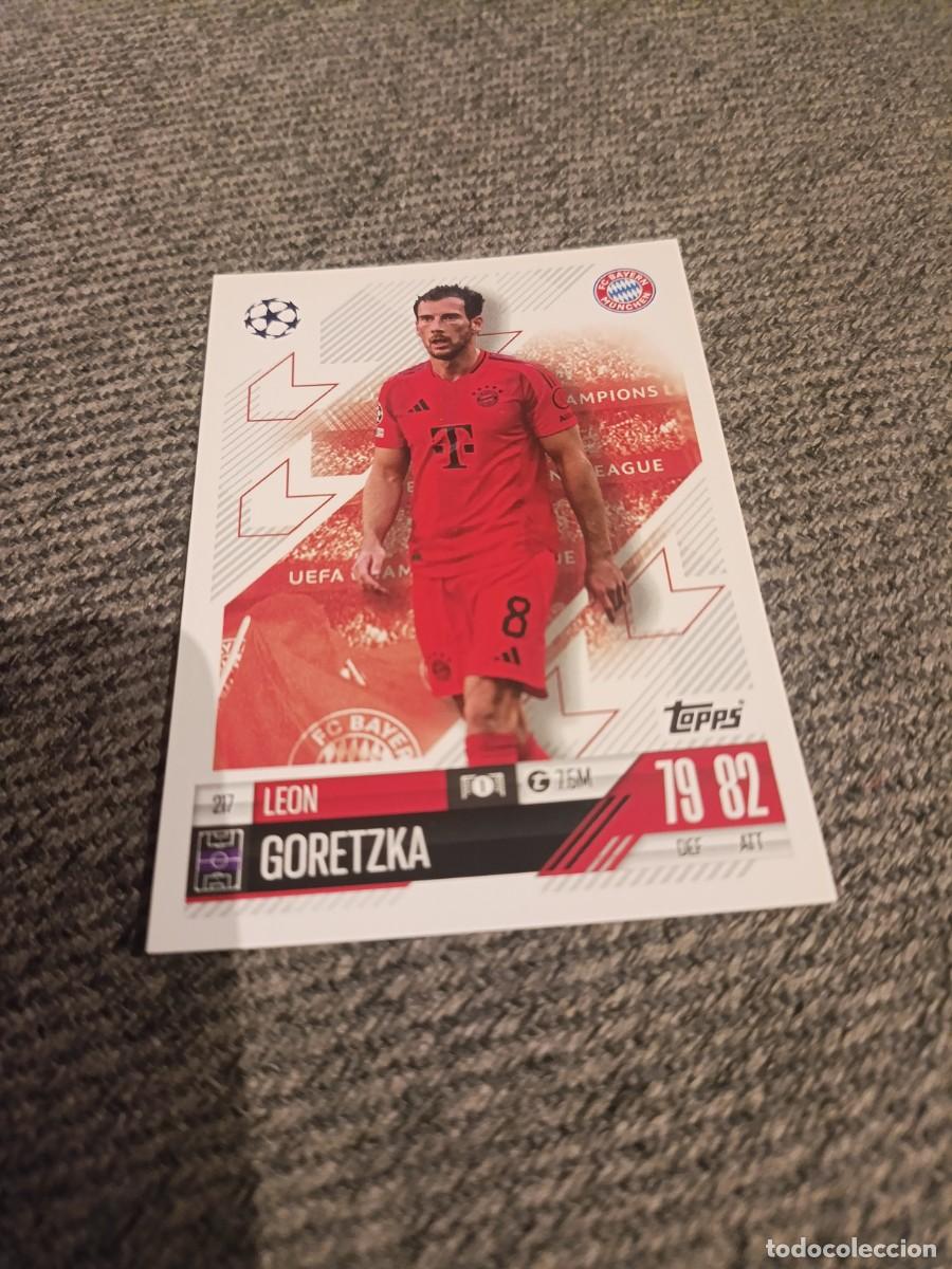 Cromos de f&uacute;tbol: Goretzka Bayern Munich champions league 24/25
