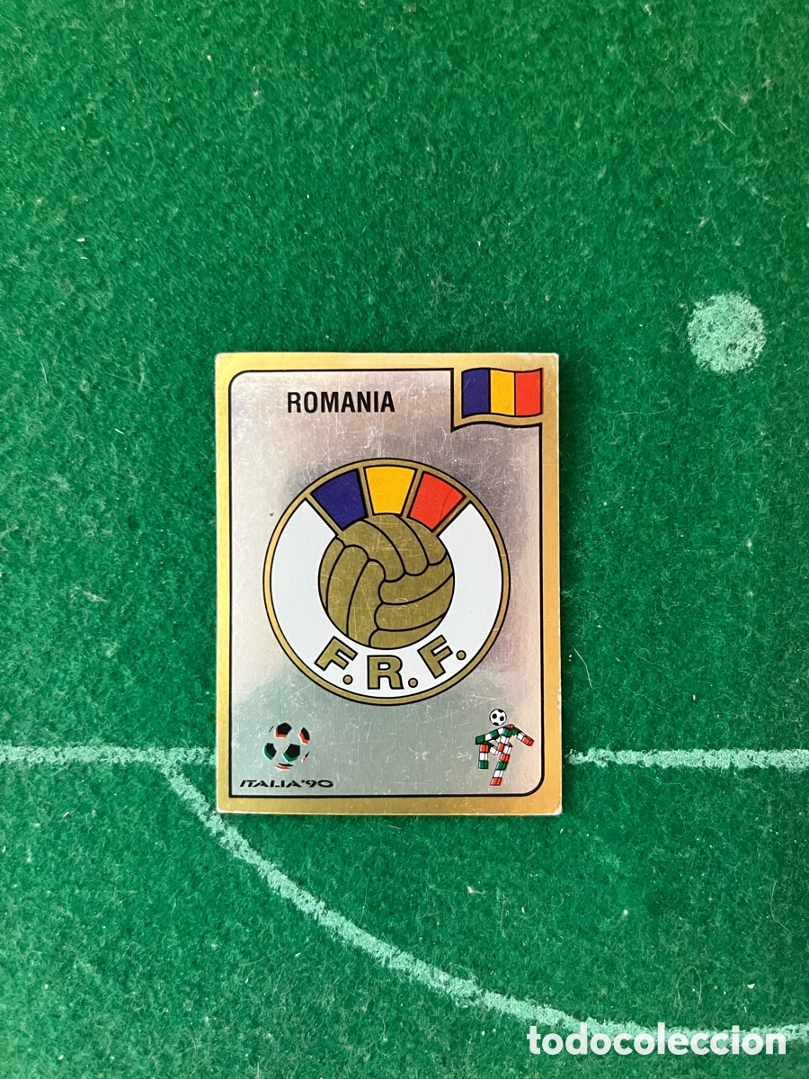 Figurine di Calcio: 152 RUMAN&Iacute;A MUNDIAL 1990 PANINI ESCUDO