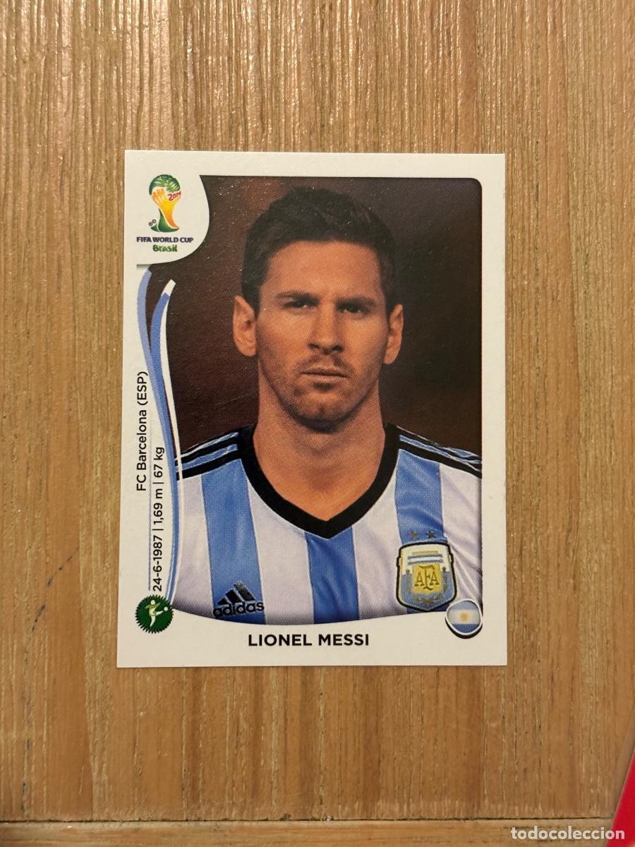 Cromos de f&uacute;tbol: CROMO LIONEL MESSI ARGENTINA MUNDIAL F&Uacute;TBOL BRASIL 2014 N&deg; 430 PANINI SIN PEGAR