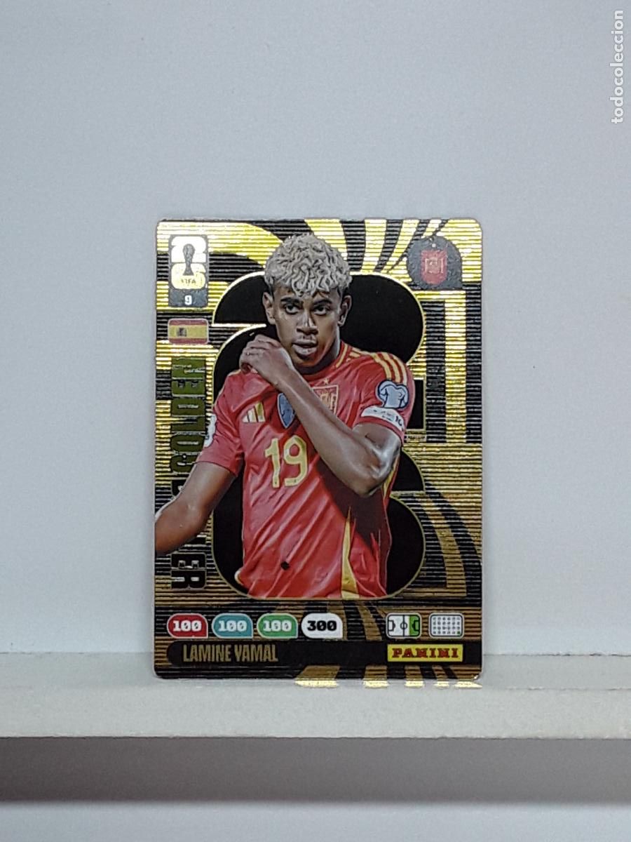 Cromos de f&uacute;tbol: ADRENALYN MUNDIAL 2026 WORLD CUP 26 ALBUM PANINI N 9 ESPA&Ntilde;A SPAIN GOLDEN BALLER LAMINE YAMAL