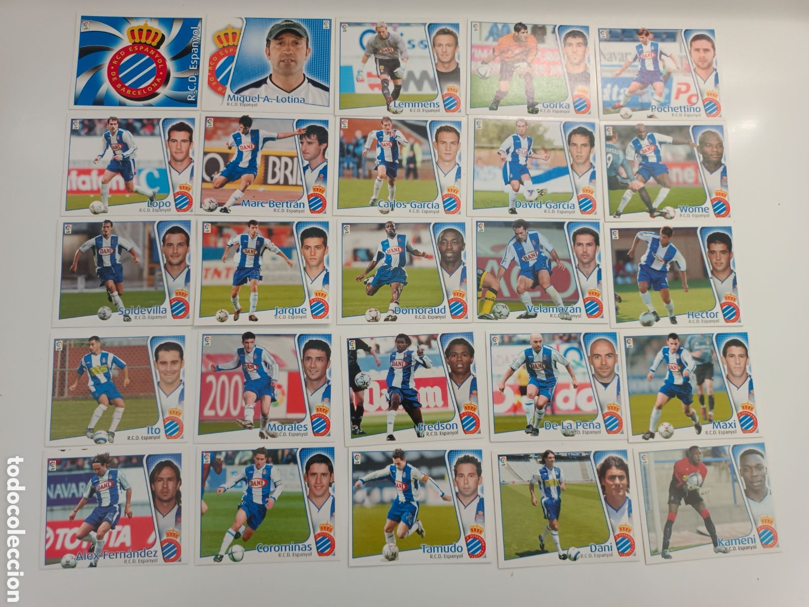 Cromos de f&uacute;tbol: ESTE 2004-2005 25 CROMOS R.C.D ESPANYOL .EXCELENTE ESTADO SIN PEGAR
