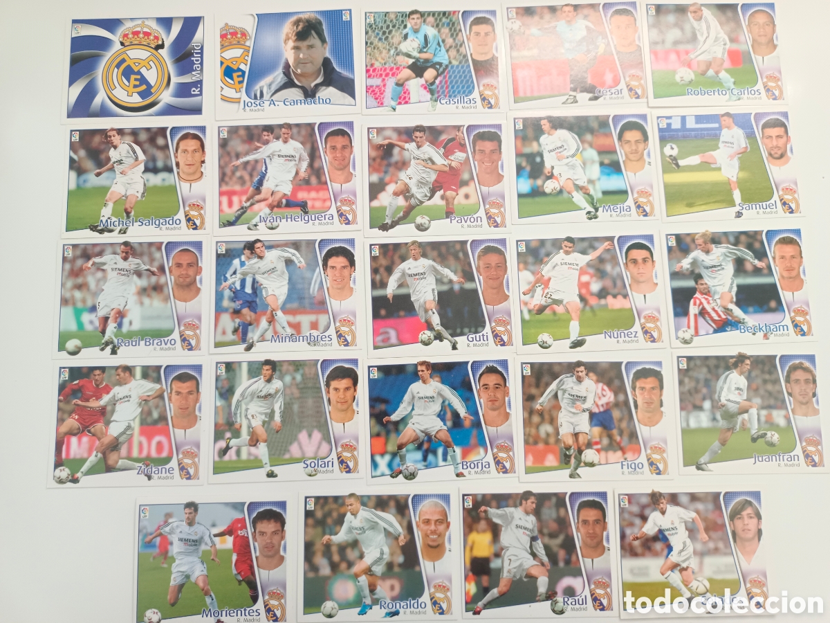 Cromos de f&uacute;tbol: ESTE 2004-2005 24 CROMOS REAL MADRID EXCELENTE ESTADO SIN PEGAR