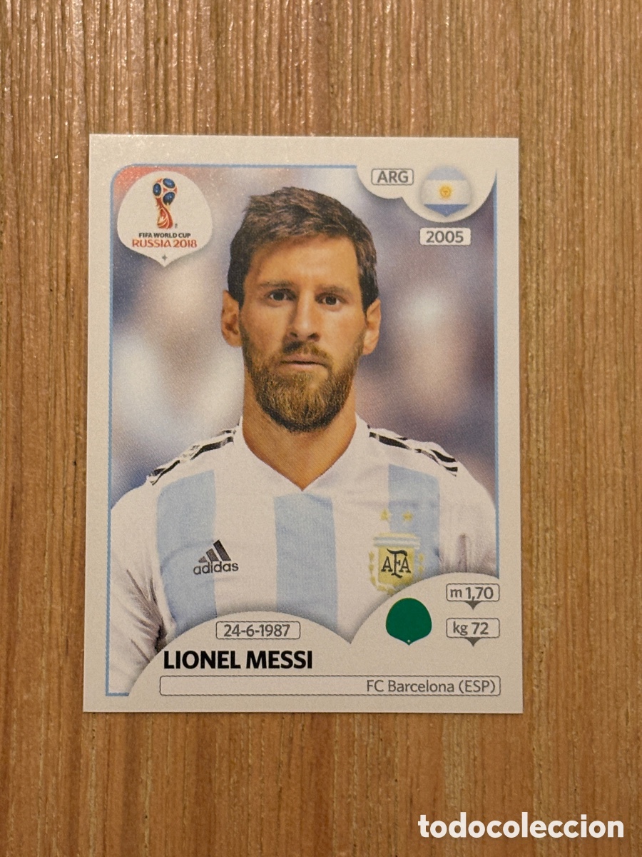 Cromos de f&uacute;tbol: CROMO LIONEL MESSI ARGENTINA MUNDIAL F&Uacute;TBOL RUSIA 2018 N 288 WORLD CUP SIN PEGAR