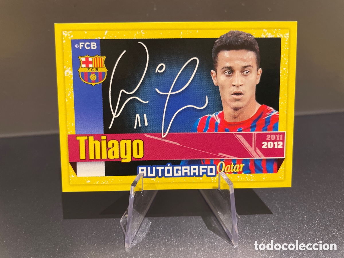 Cromos de f&uacute;tbol: Thiago Alcantara 91 Autografo Panini FC Barcelona 2011-12 Coleccion Oficial Cromos