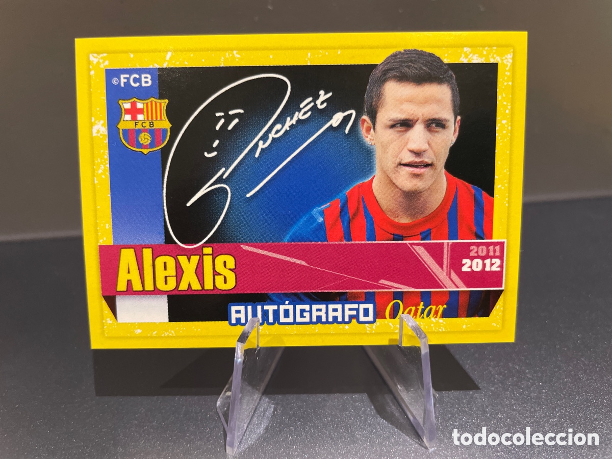Cromos de f&uacute;tbol: Alexis Sanchez 134 Autografo Panini FC Barcelona 2011-12 Coleccion Oficial Cromos