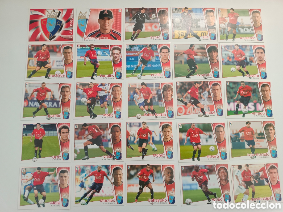Cromos de f&uacute;tbol: ESTE 2004-2005 25 CROMOS C.A. OSASUNA EXCELENTE ESTADO SIN PEGAR