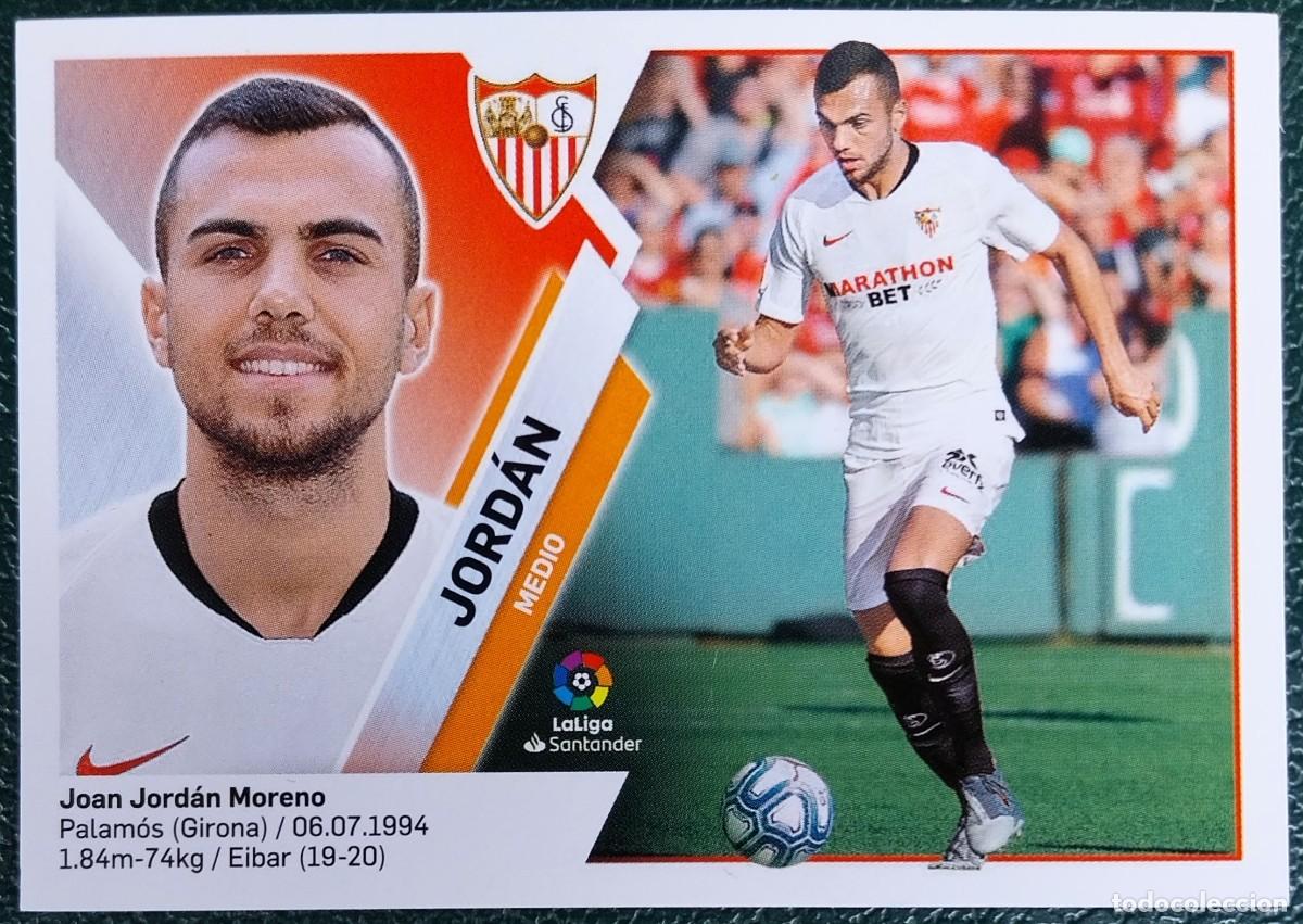 Cromos de f&uacute;tbol: 8 JORDAN SEVILLA FC ULTIMOS FICHAJES CROMOS ALBUM EDICIONES ESTE 2019 2020 19 20