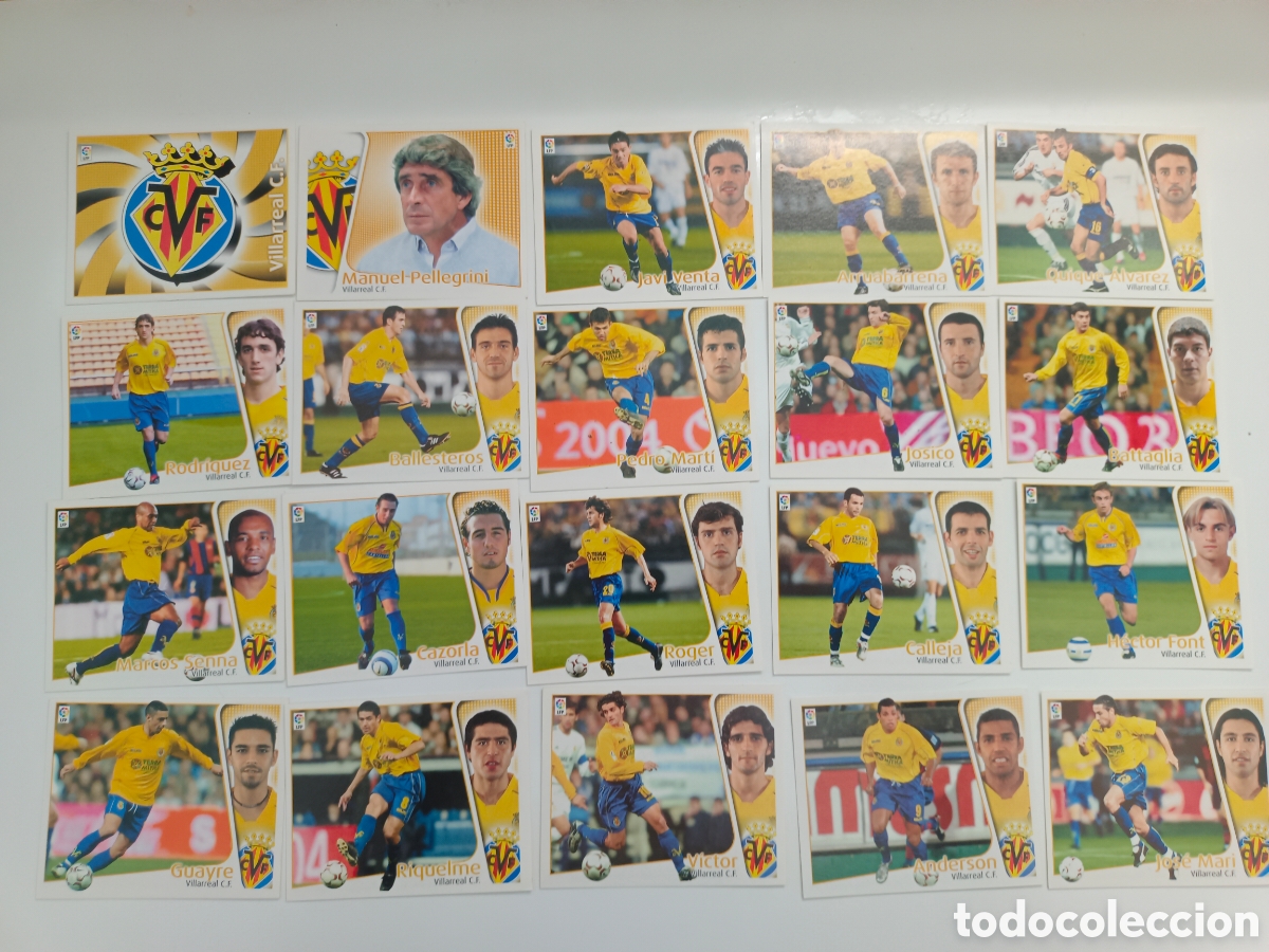 Cromos de f&uacute;tbol: ESTE 2004-2005 20 CROMOS VILLARREAL C.F.. EXCELENTE ESTADO SIN PEGAR