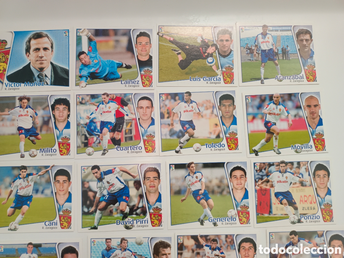 Cromos de f&uacute;tbol: ESTE 2004-2005 21 CROMOS REAL ZARAGOZA. EXCELENTE ESTADO SIN PEGAR