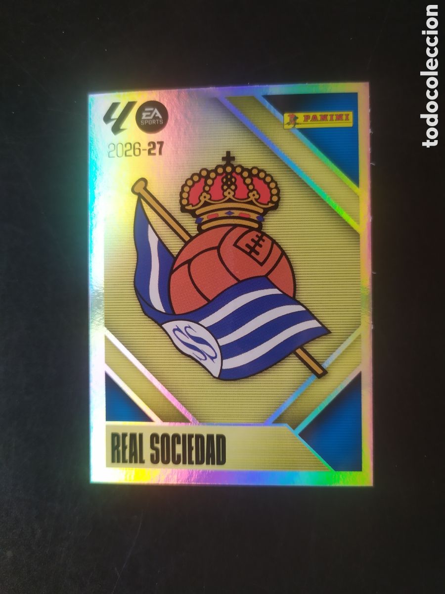 Cromos de f&uacute;tbol: Liga este 2026 2027 26 27 panini escudo n&deg; 1 Real Sociedad