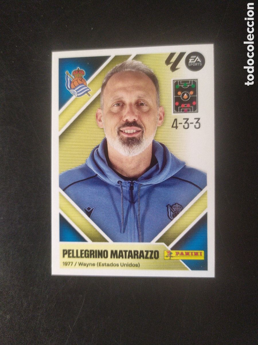 Cromos de f&uacute;tbol: Liga este 2026 2027 26 27 panini Pellegrino Matarazzo n&deg; 2 Real Sociedad