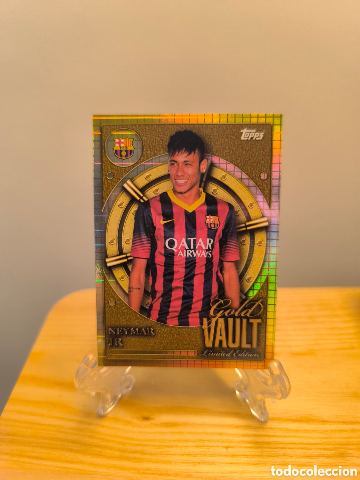 Cromos de f&uacute;tbol: Neymar Jr Topps GOLD VAULT Limited Edition Barcelona
