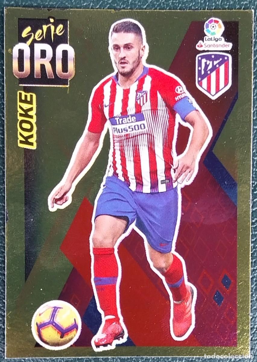 Cromos de f&uacute;tbol: 3 KOKE ATLETICO DE MADRID SERIE ORO CROMOS ALBUM EDICIONES ESTE 2019 2020 19 20
