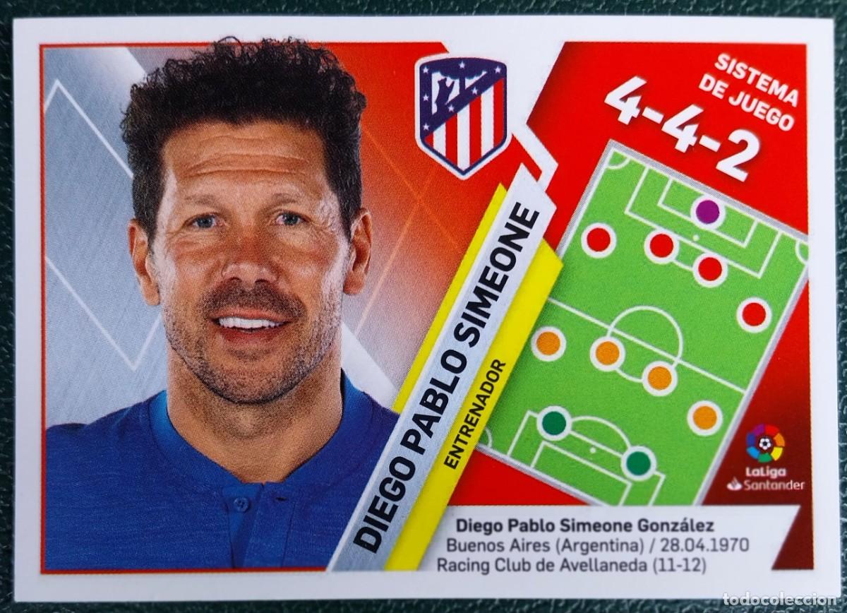 Cromos de f&uacute;tbol: 6 SIMEONE ATLETICO DE MADRID ESCUDOS / ENTRENADORES CROMOS ALBUM EDICIONES ESTE 2019 2020 19 20