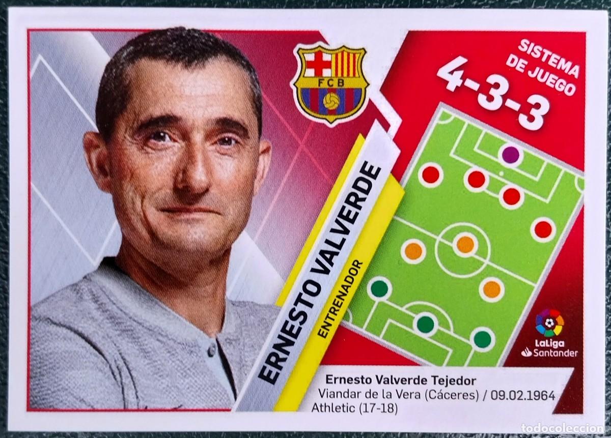 Cromos de f&uacute;tbol: 8 ERNESTO VALVERDE FC BARCELONA ESCUDOS / ENTRENADORES CROMOS ALBUM EDICIONES ESTE 2019 2020 19 20