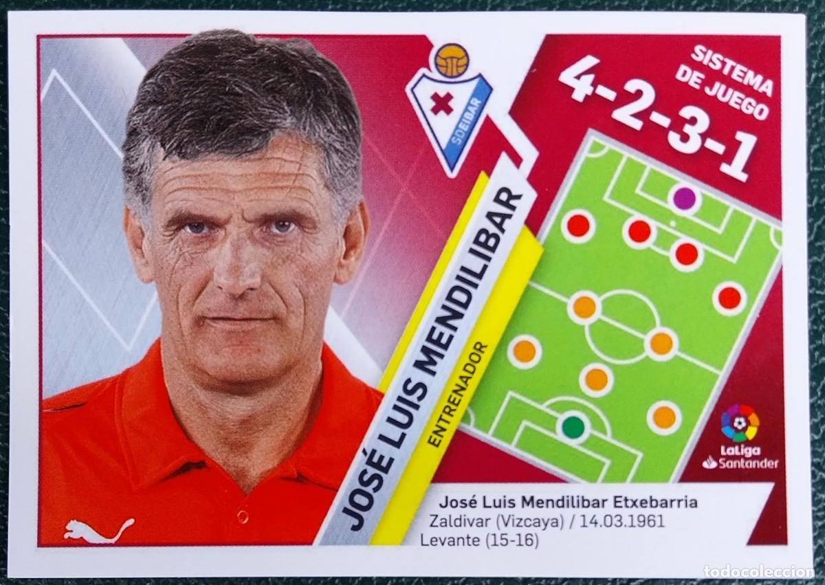 Cromos de f&uacute;tbol: 14 JOSE LUIS MENDILIBAR SD EIBAR ESCUDOS / ENTRENADORES CROMOS ALBUM EDICIONES ESTE 2019 2020 19 20