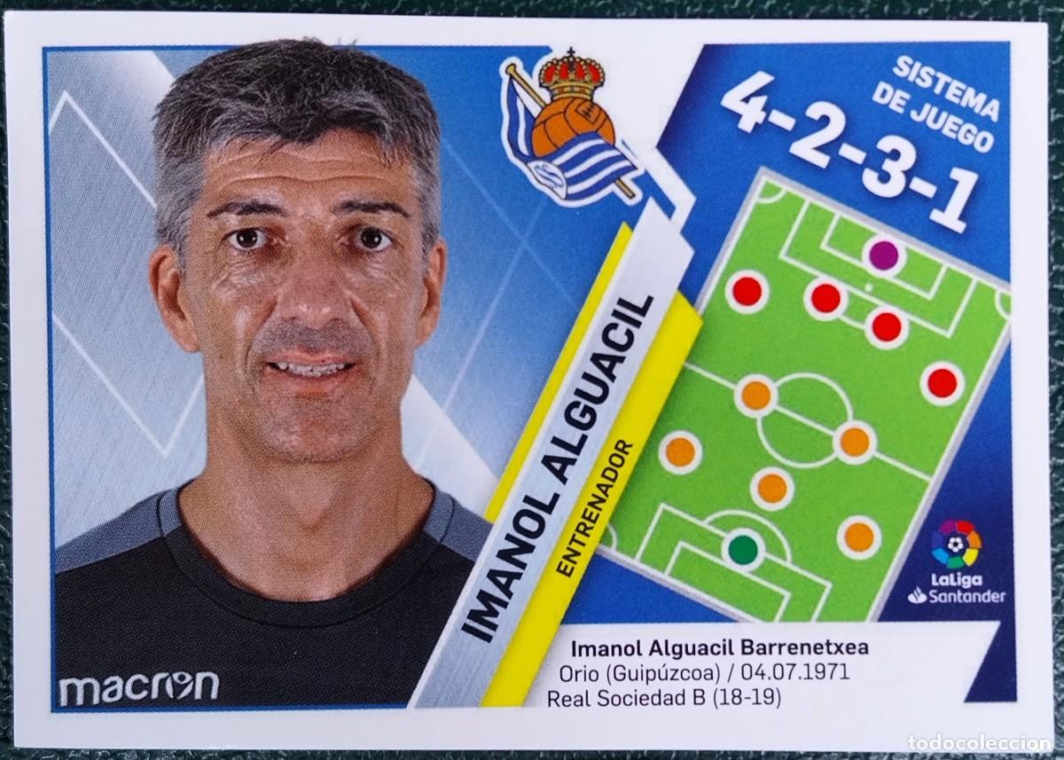Cromos de f&uacute;tbol: 32 IMANOL ALGUACIL REAL SOCIEDAD ESCUDOS / ENTRENADORES CROMOS ALBUM EDICIONES ESTE 2019 2020 19 20