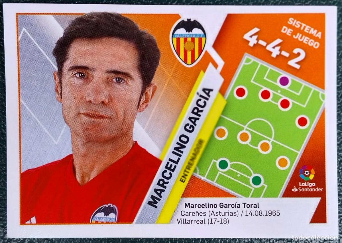 Cromos de f&uacute;tbol: 36 MARCELINO GARCIA VALENCIA CF ESCUDOS / ENTRENADORES CROMOS ALBUM EDICIONES ESTE 2019 2020 19 20