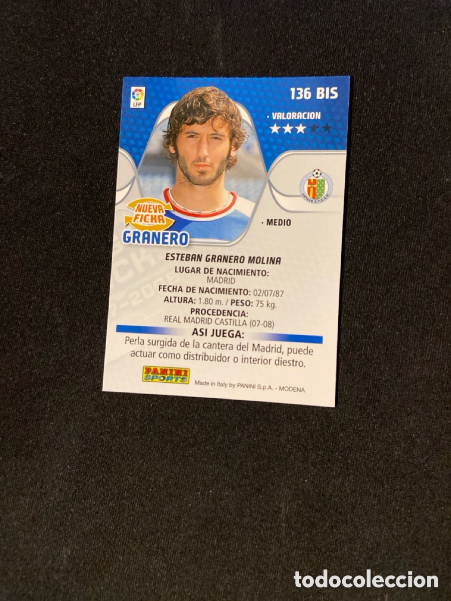 Cromos de f&uacute;tbol: GRANERO 136 BIS (GETAFE) MEGA - Foto 2