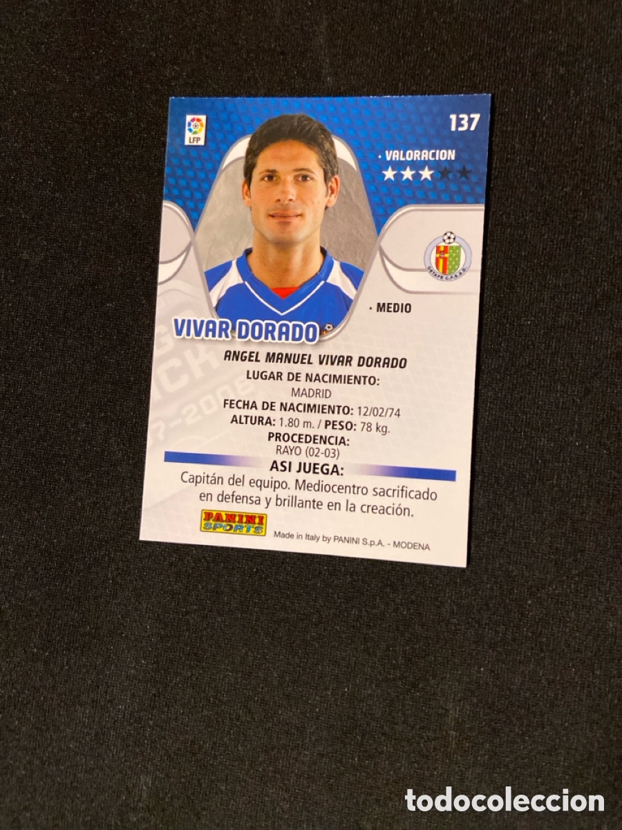 Cromos de f&uacute;tbol: VIVAR DORADO 137 (GETAFE) MEGA - Foto 2